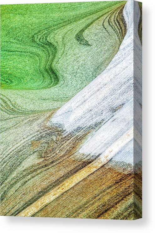 Heike Odermatt Canvas Print featuring the photograph Valle Verzasca Granite And Water II by Heike Odermatt