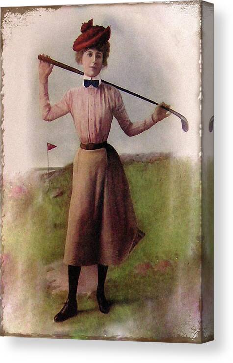 Flapper Golfer Lady
Illustration Canvas Print featuring the Vintage Lady Golfer by Vintage Apple Collection