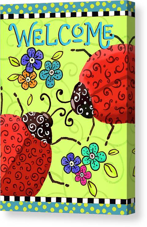 Welcoming Ladybugs
Ladybug Canvas Print featuring the digital art Welcoming Ladybugs by Ali Lynne