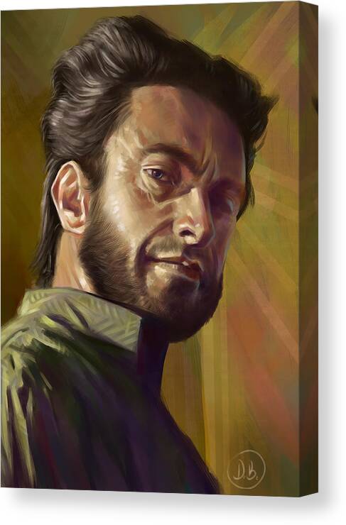Wolverine Canvas Print featuring the digital art Wolverine - Hugh Jackman by Darko B