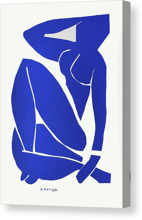 Henri Matisse Canvas Print featuring the painting Blue nude #1 by Henri matisse