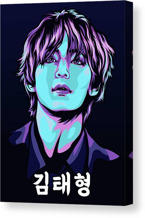 Bts Taehyung Pop art Portrait Digital Art by Vector Heroes - Pixels