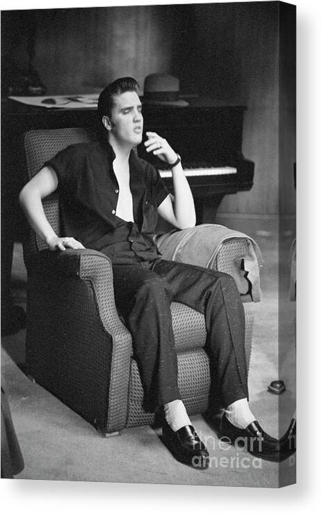 Elvis Presley Canvas Print featuring the photograph Elvis Presley, 1956 #1 by The Harrington Collection