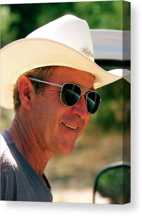 George W. Bush Canvas Print featuring the photograph George W. Bush #1 by Rick Wilking