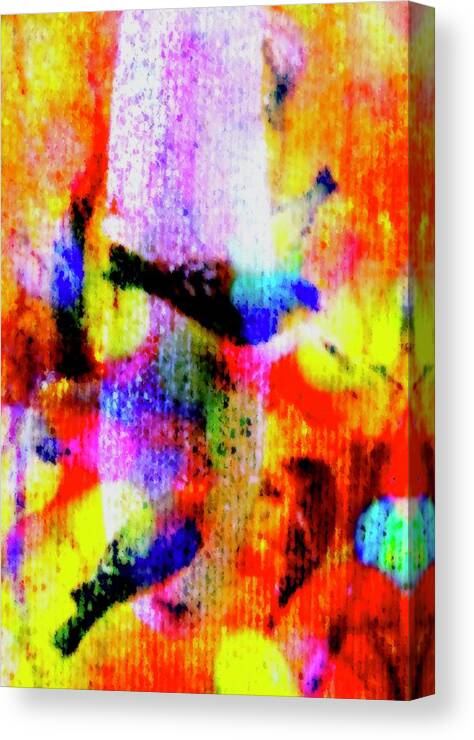 Bag Canvas Print featuring the photograph Goldfinches - Artistic #1 by Judy Kennedy