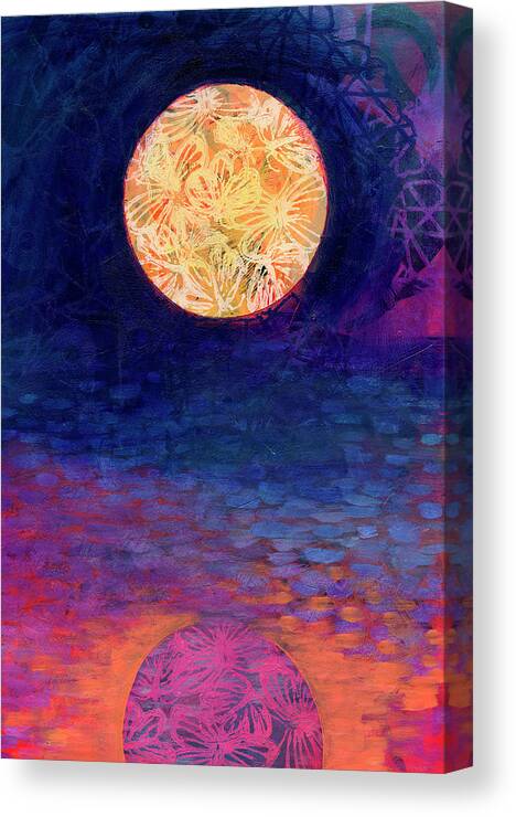 Moon Canvas Print featuring the painting Healing #1 by Jennifer Lommers