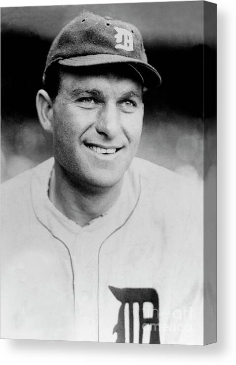 People Canvas Print featuring the photograph Heinie Manush #1 by National Baseball Hall Of Fame Library