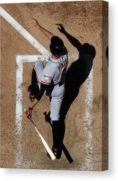 National League Baseball Canvas Print featuring the photograph Hunter Pence by Christian Petersen