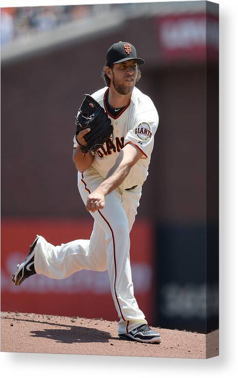 San Francisco Canvas Print featuring the photograph Madison Bumgarner #1 by Thearon W. Henderson