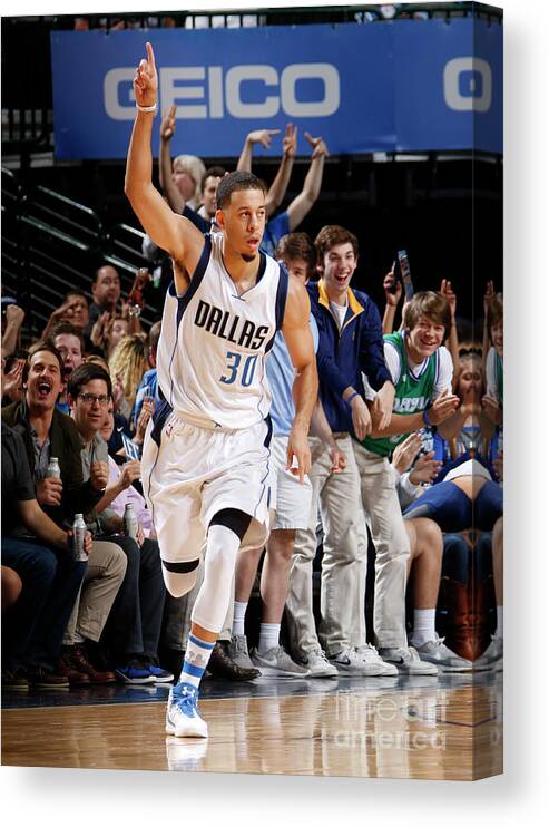 Nba Pro Basketball Canvas Print featuring the photograph Seth Curry by Danny Bollinger