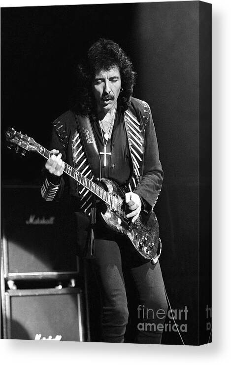 Guitarist Canvas Print featuring the photograph Tony Iommi - Black Sabbath #15 by Concert Photos