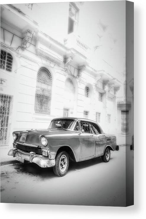 Old Car Canvas Print featuring the photograph 1955 Chevy Matter by Micah Offman