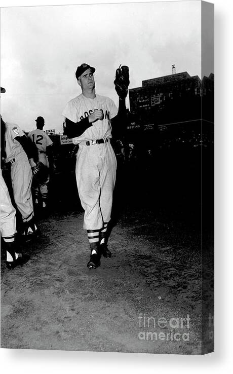 People Canvas Print featuring the photograph Bobby Doerr by Kidwiler Collection