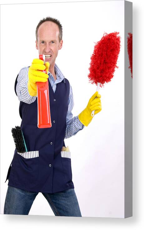 Mature Men Canvas Print featuring the photograph Cleaner #2 by Michaela Begsteiger