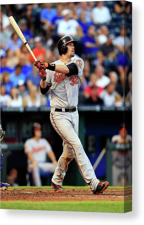American League Baseball Canvas Print featuring the photograph Matt Wieters #2 by Jamie Squire