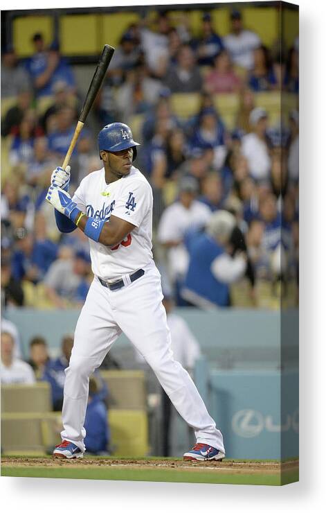 California Canvas Print featuring the photograph Yasiel Puig by Harry How