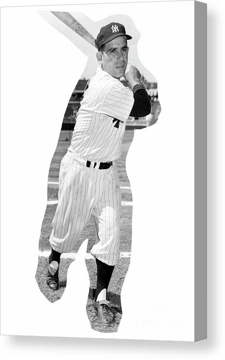 People Canvas Print featuring the photograph Yogi Berra by Kidwiler Collection