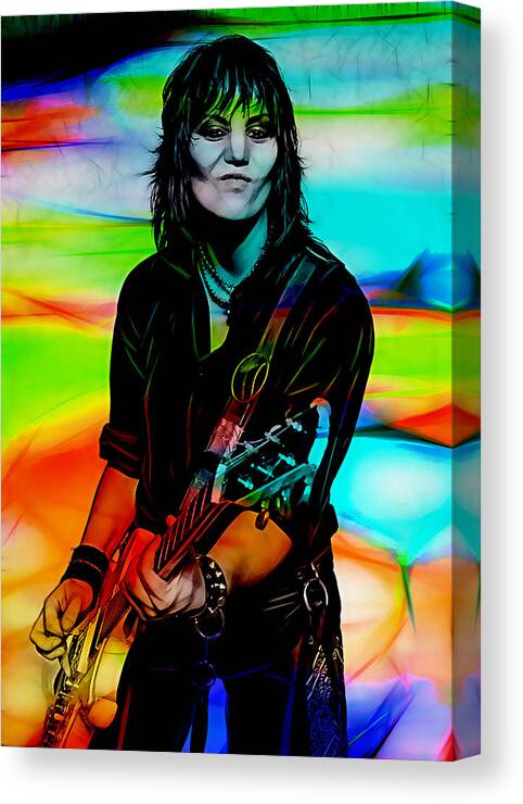 Joan Jett Canvas Print featuring the mixed media Joan Jett Collection #3 by Marvin Blaine