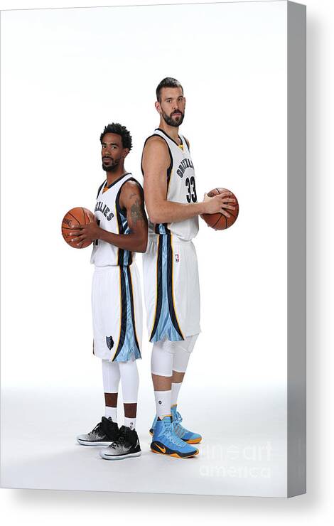 Media Day Canvas Print featuring the photograph Mike Conley by Joe Murphy