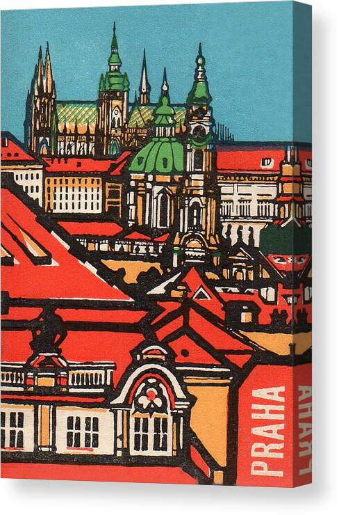 Prague Canvas Print featuring the digital art Prague #3 by Long Shot