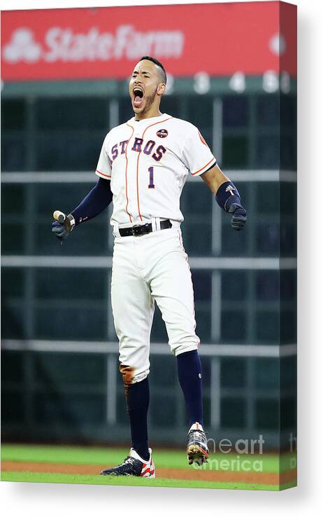 Game Two Canvas Print featuring the photograph Carlos Correa by Elsa