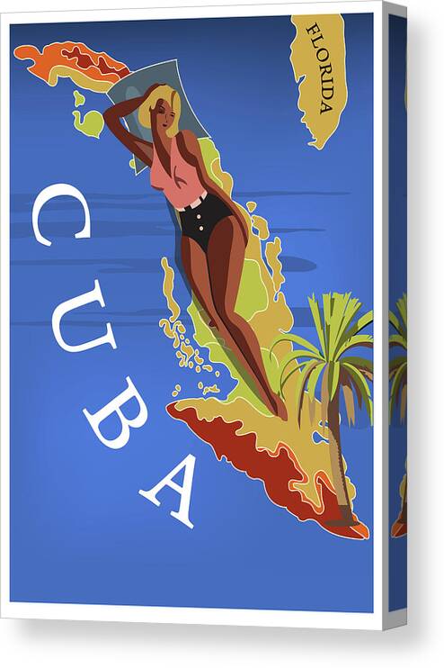 Cuba Canvas Print featuring the digital art Cuba #4 by Long Shot