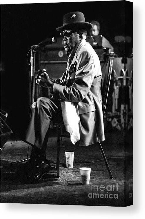 Blues Singer Canvas Print featuring the photograph John Lee Hooker #1 by Concert Photos