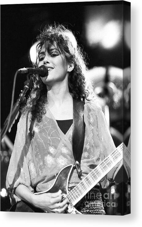Singer Canvas Print featuring the photograph Susanna Hoffs - The Bangles #4 by Concert Photos
