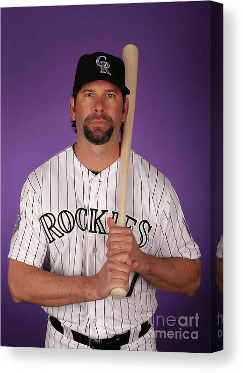 Media Day Canvas Print featuring the photograph Todd Helton by Christian Petersen