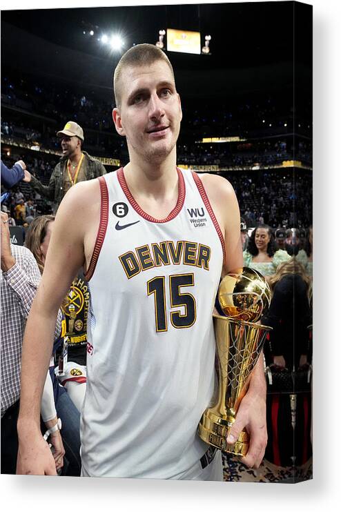 Nba Pro Basketball Canvas Print featuring the photograph 2023 NBA Finals - Miami Heat v Denver Nuggets #5 by Jesse D. Garrabrant
