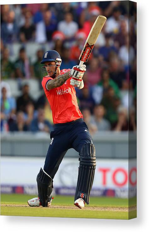 People Canvas Print featuring the photograph England v Pakistan - NatWest International T20 #5 by Clive Mason