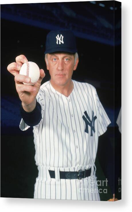 1980-1989 Canvas Print featuring the photograph Phil Niekro #6 by Rich Pilling