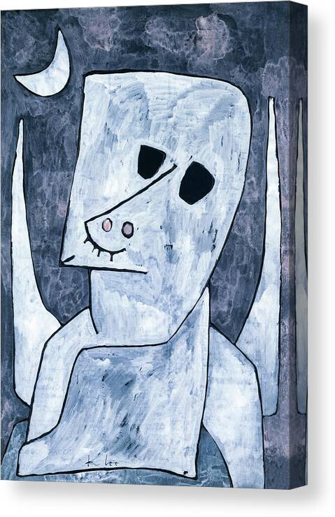 Paul Klee Canvas Print featuring the painting Angel Applicant by Paul Klee by Mango Art