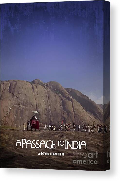 Movie Poster Canvas Print featuring the digital art A Passage To India by Bo Kev