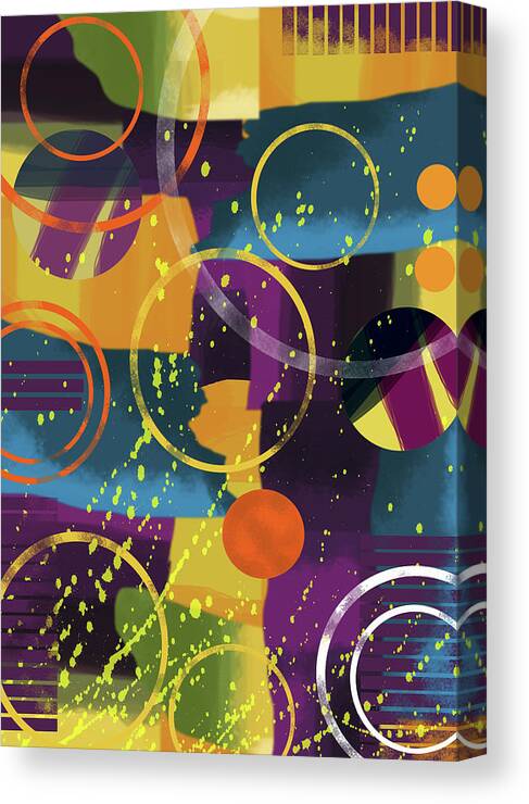 Abstract Canvas Print featuring the mixed media Circular Motion by Andrew Hitchen