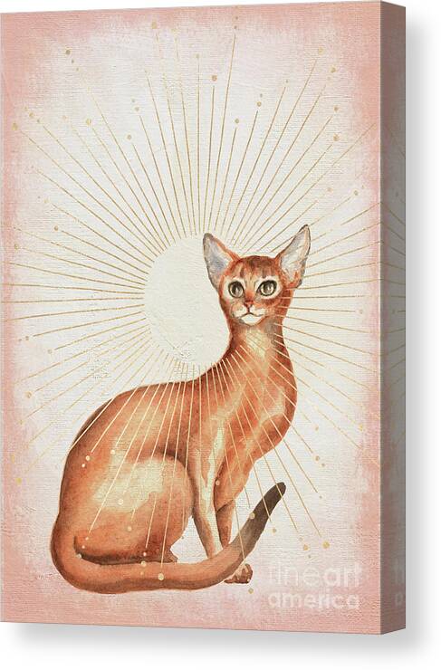 Abyssinian Cat Canvas Print featuring the painting Abyssinian Cat by Garden Of Delights