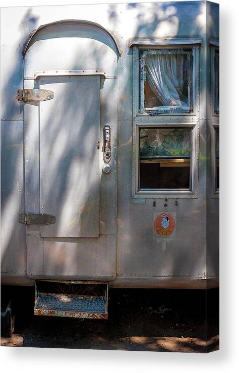 Airstream Canvas Print featuring the photograph Airstream Door by Craig J Satterlee