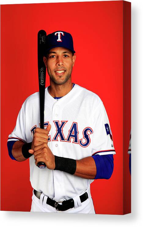 Media Day Canvas Print featuring the photograph Alex Rios by Jamie Squire