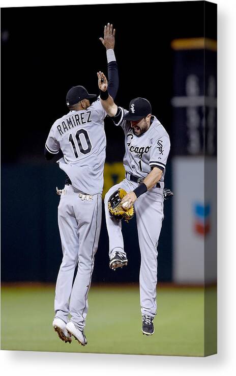 People Canvas Print featuring the photograph Alexei Ramirez and Adam Eaton by Thearon W. Henderson