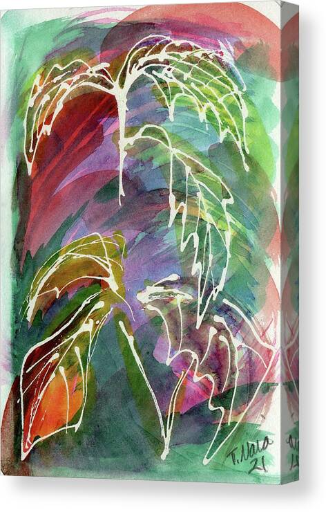 Ivy Canvas Print featuring the painting Anniversary Ivy Sweep by Tammy Nara