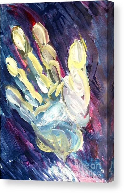 Artists Hand Canvas Print featuring the painting Artists Hand by James McCormack