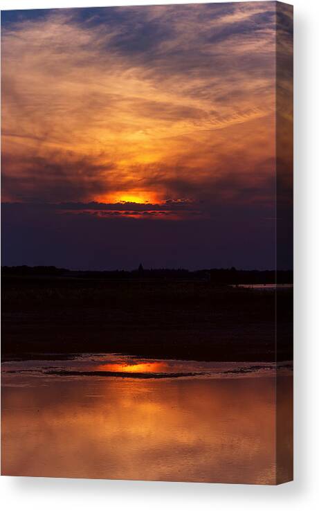 Sunset Canvas Print featuring the photograph August sunsets 3 by Jaroslav Buna