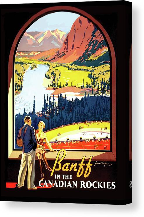 Banff Canvas Print featuring the painting Banff by Long Shot
