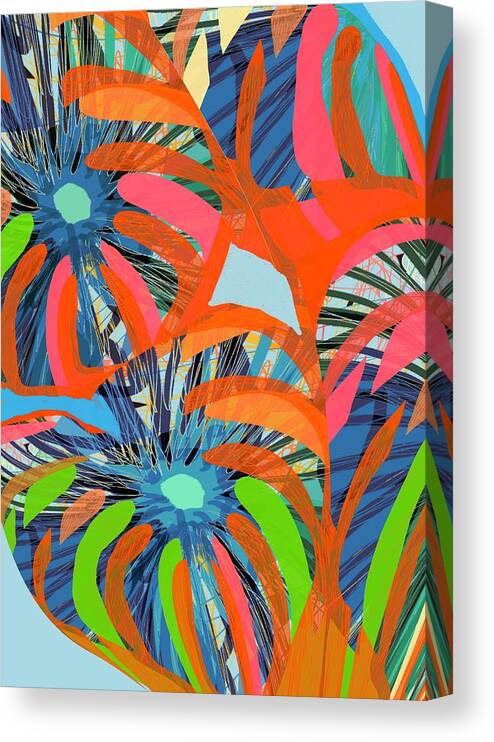 Modern Canvas Print featuring the digital art Blooming Bright by Jennifer Lommers