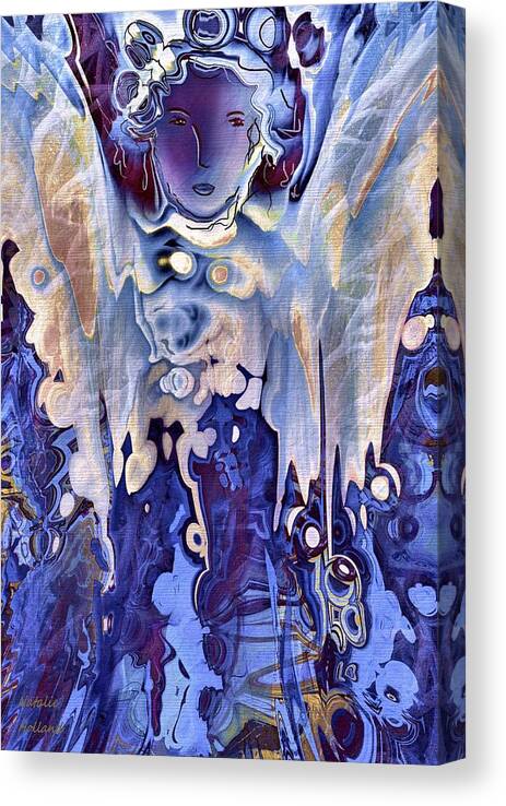 Angels Canvas Print featuring the painting Blue Angel by Natalie Holland
