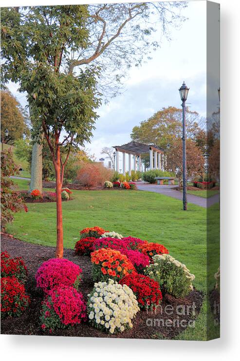 Brewster Gardens Canvas Print featuring the photograph Brewster Gardens in October by Janice Drew