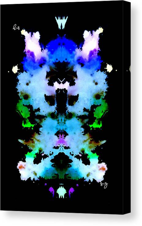 Abstract Canvas Print featuring the painting Bubblegum Glory by Stephenie Zagorski