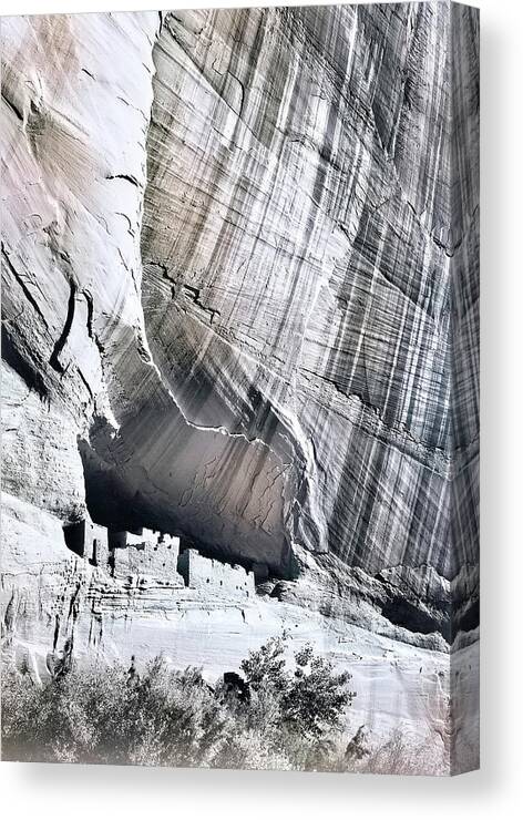Canyon De Chelly Arizona Canvas Print featuring the digital art Canyon de Chelly Arizona by Ansel Adams