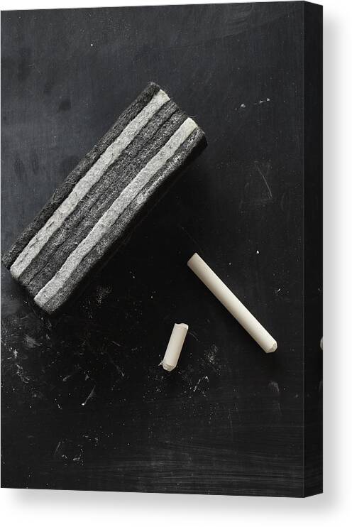 Education Canvas Print featuring the photograph Chalk With Eraser by Shana Novak