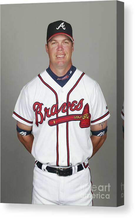 Media Day Canvas Print featuring the photograph Chipper Jones by Tony Firriolo